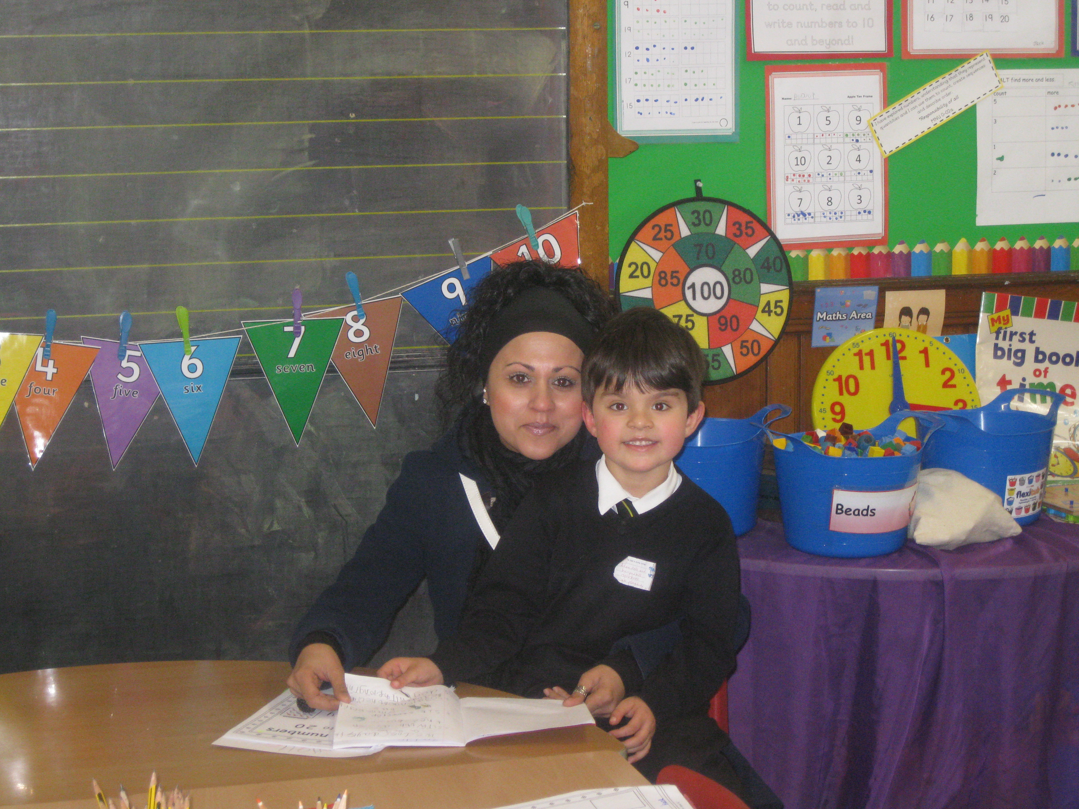Adan and Mum at the open afternoon!